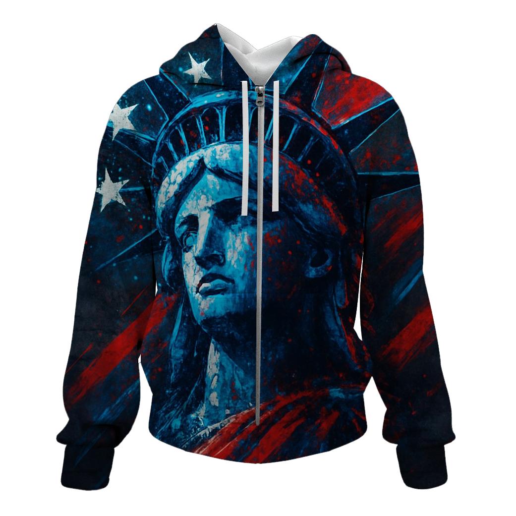 Urban Liberty Graffiti Flag heavyweight hoodies