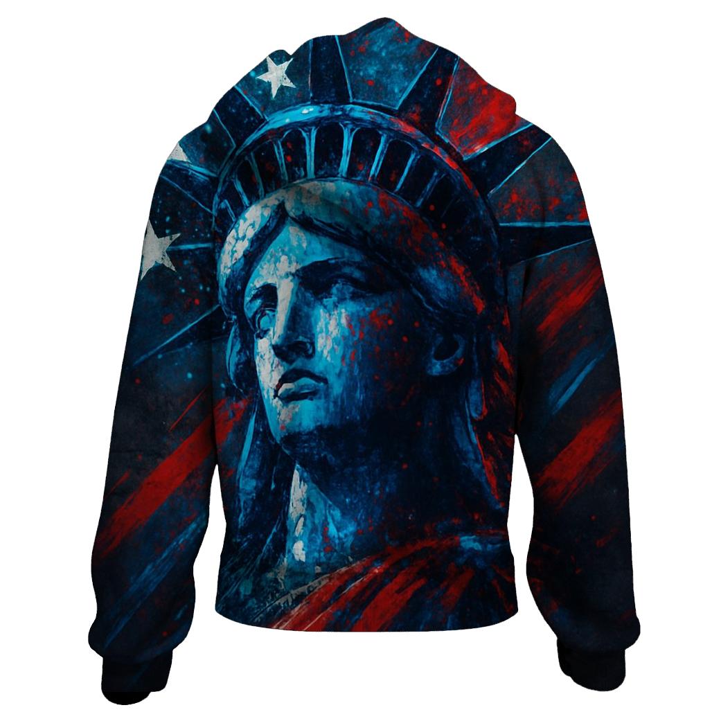 Urban Liberty Graffiti Flag heavyweight hoodies