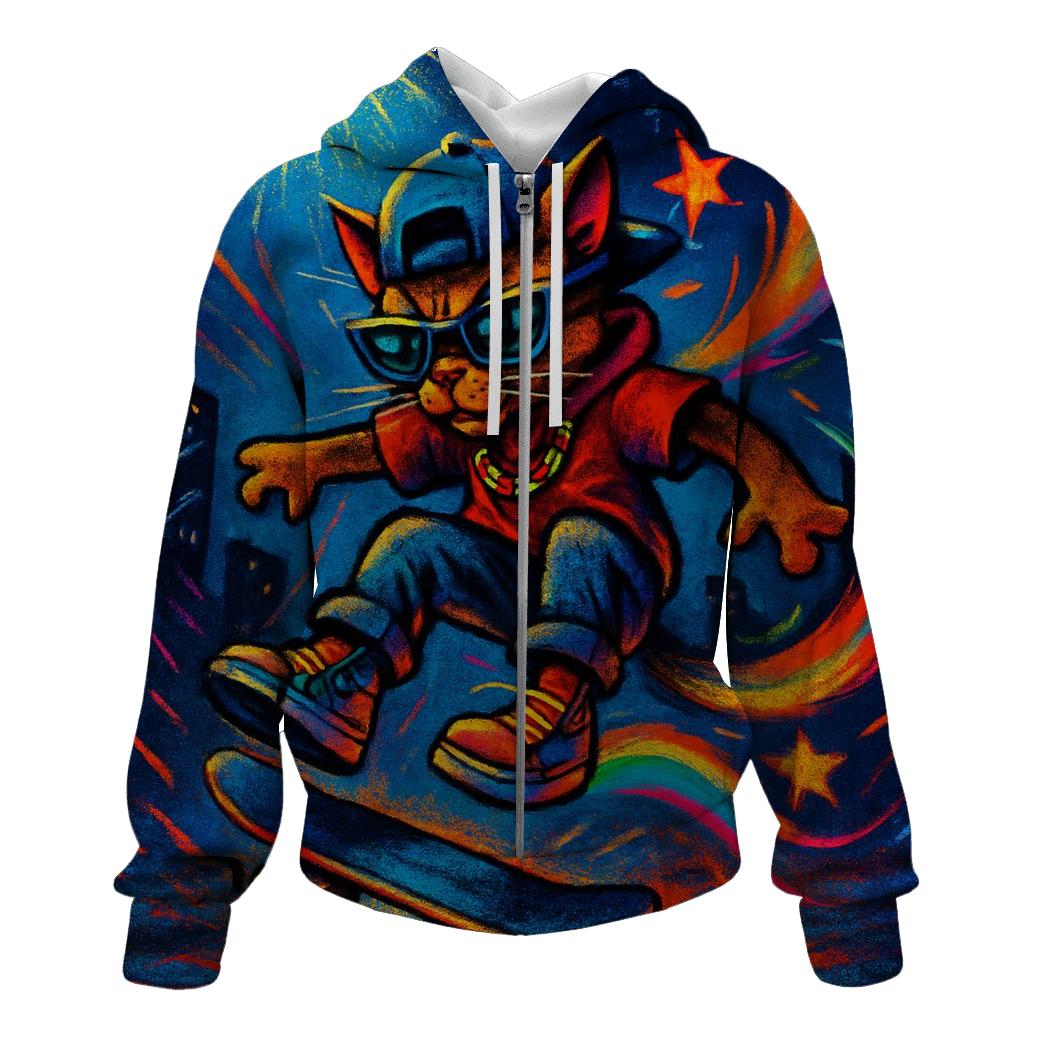 Starlight Skater Street Cat custom hoodies