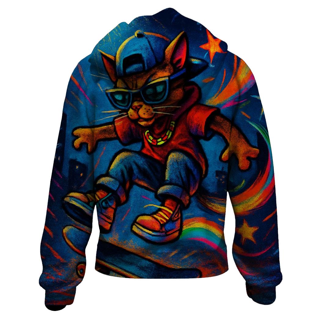 Starlight Skater Street Cat custom hoodies
