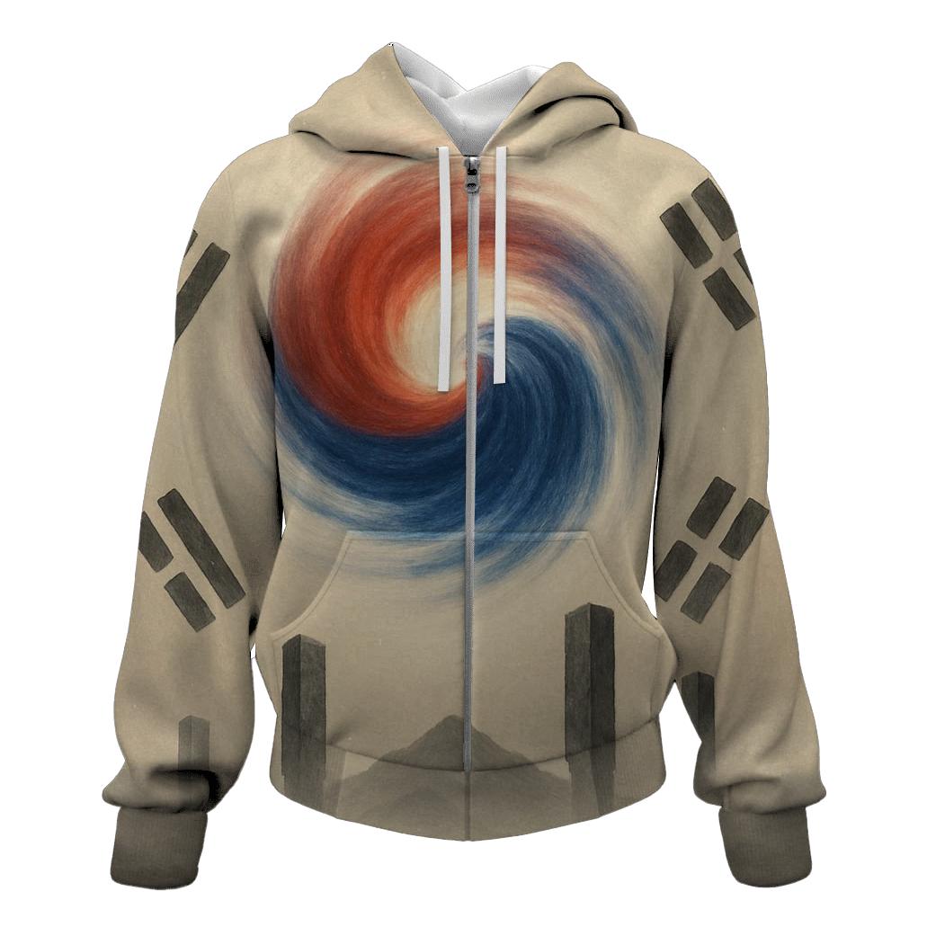 South_Korean_flag_cosmic_yin_yang_sky hoodie designs