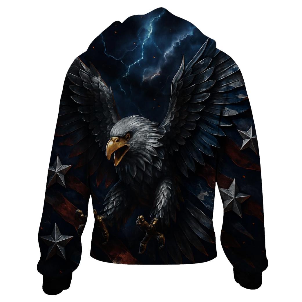 Eagle Storm Metallic Flight zip-up hoodies