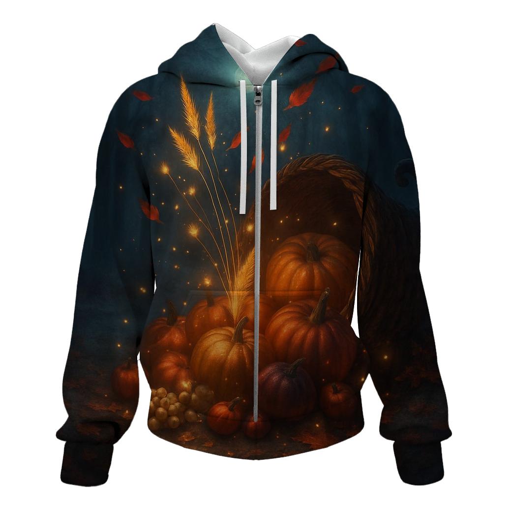 Enchanted Cornucopia In The Clearing embroidered hoodies