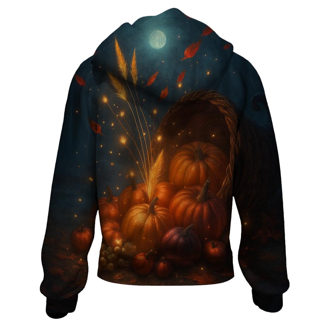 Enchanted Cornucopia In The Clearing embroidered hoodies