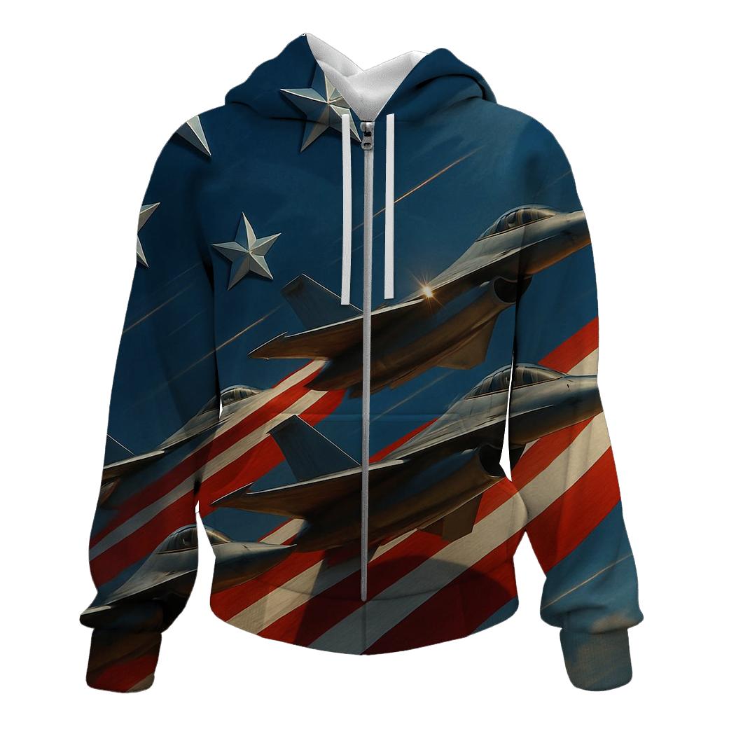 Steel Winged Freedom Formation lightweight hoodies