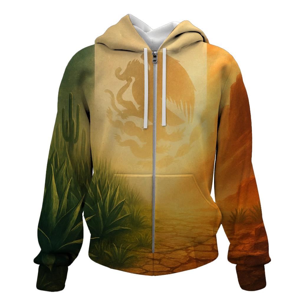 Mexican_flag_desert_bloom_morph designer hoodies
