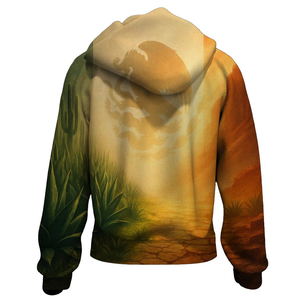 Mexican_flag_desert_bloom_morph designer hoodies