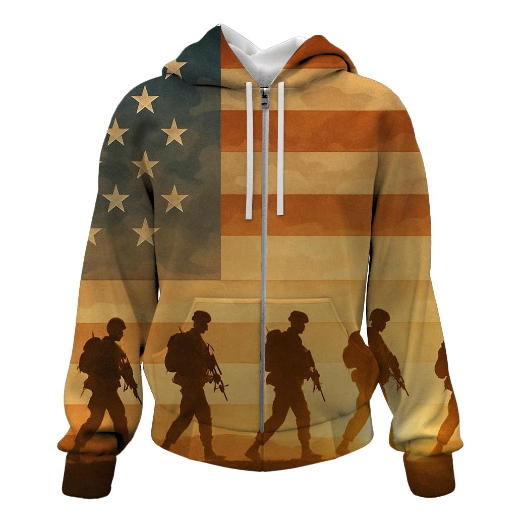 Desert Camo Stripes Patrol premium hoodies