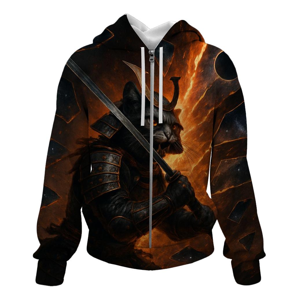Chrono Rift Samurai Cat custom hoodies