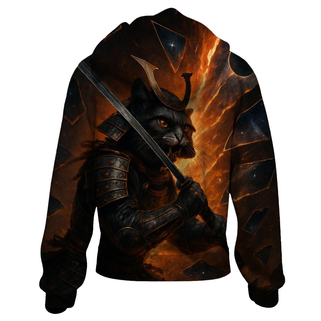Chrono Rift Samurai Cat custom hoodies