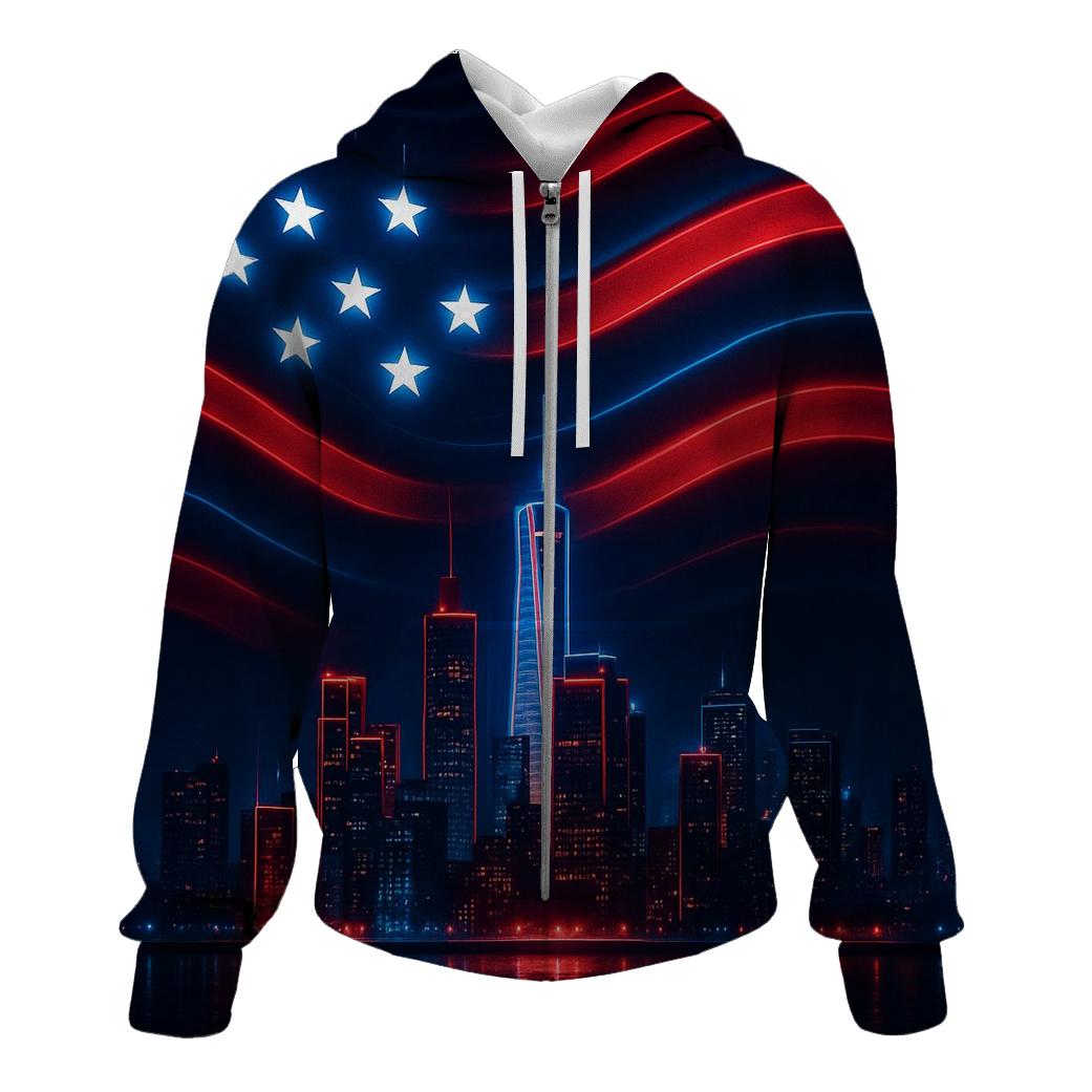 Neon Skyline Starwaves lightweight hoodies
