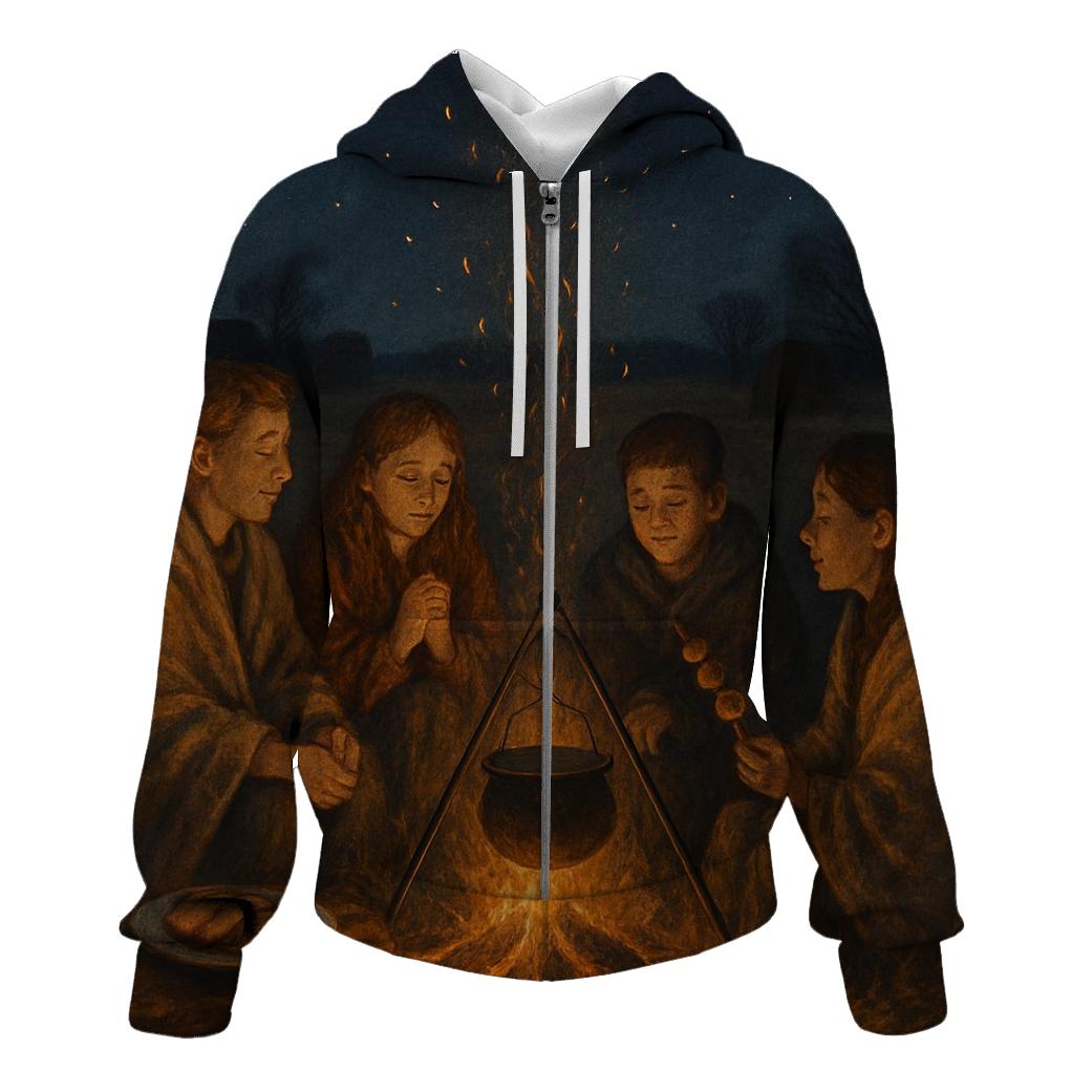 Campfire Stories Of The Harvest embroidered hoodies