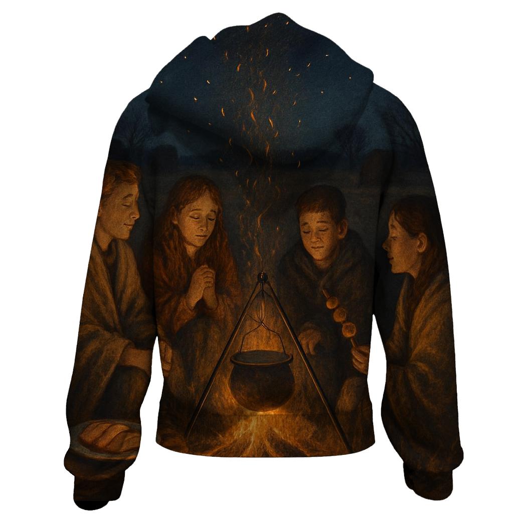 Campfire Stories Of The Harvest embroidered hoodies