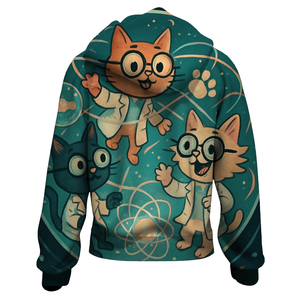 Quantum Lab Scientist Cats premium hoodies