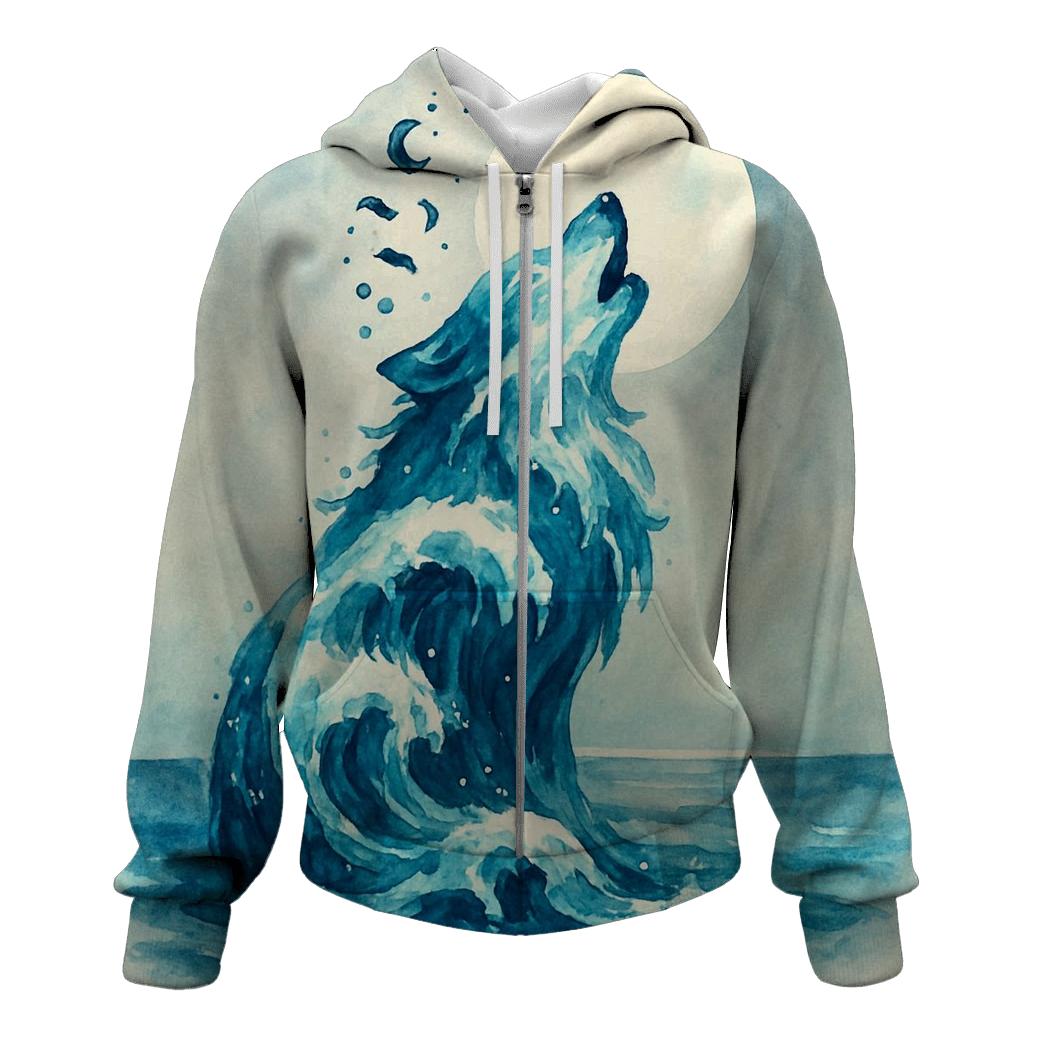 Ocean Tide Moonwolf hoodie designs