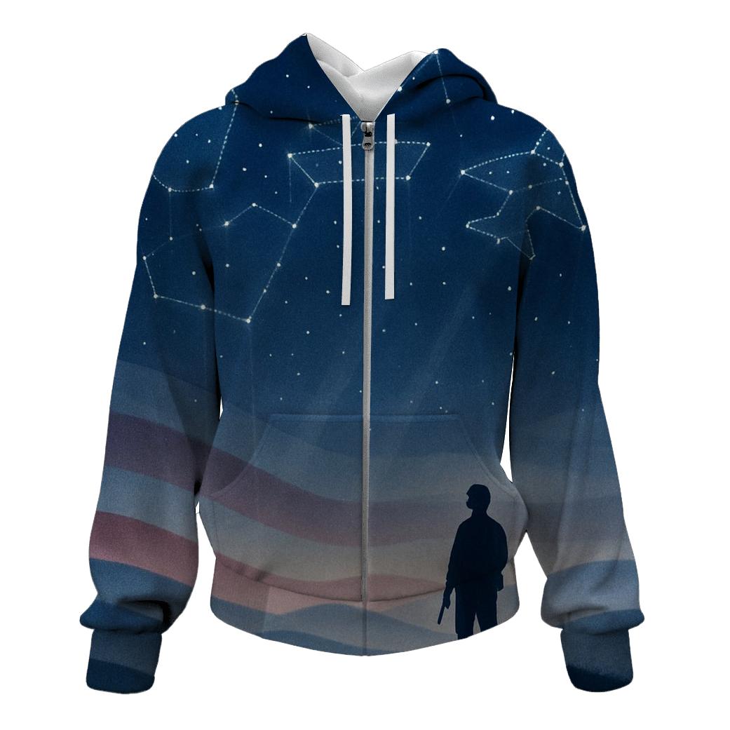 Dog Tag Constellations In Flag Night hoodie designs