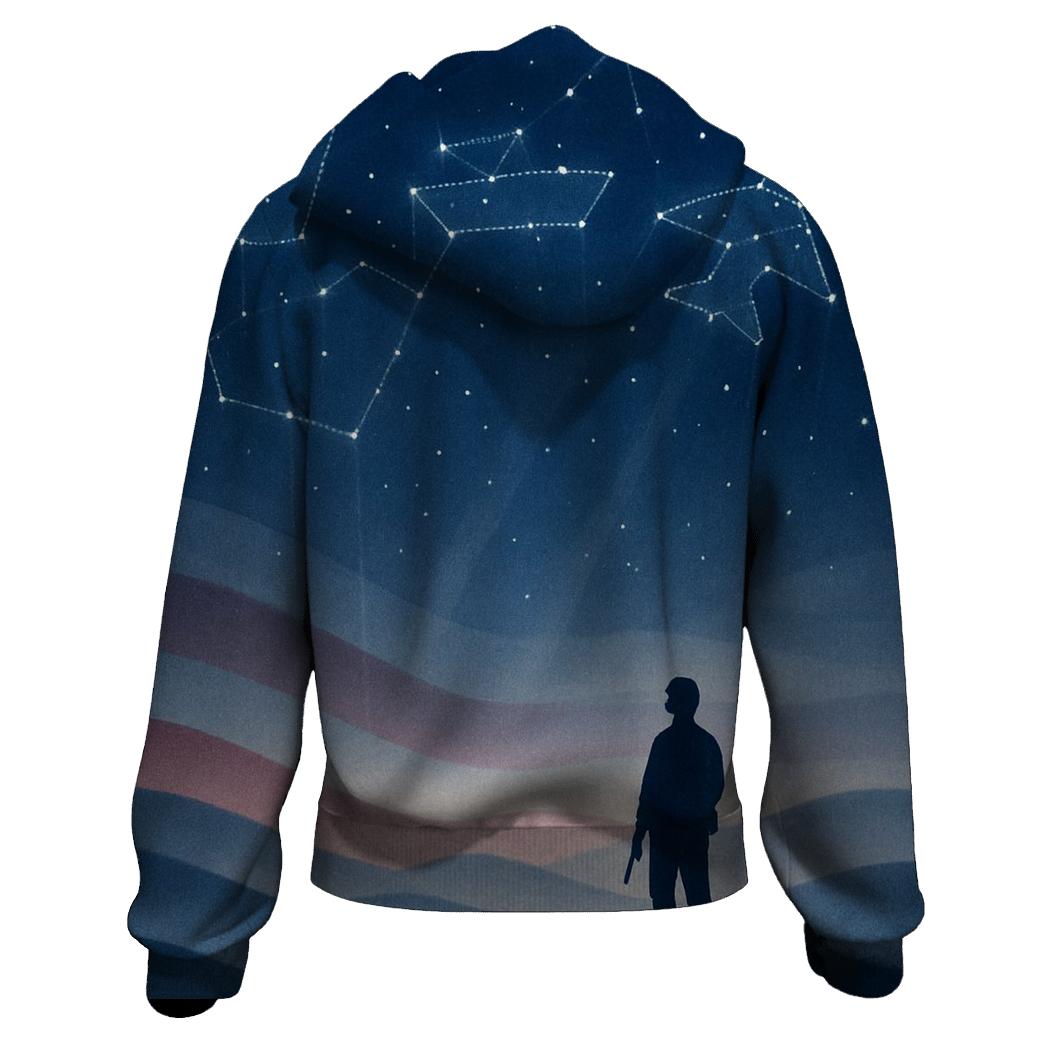 Dog Tag Constellations In Flag Night hoodie designs