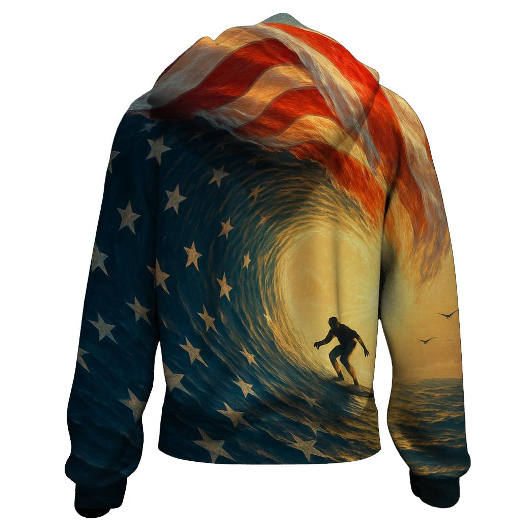 Ocean Waves Of Freedom heavyweight hoodies