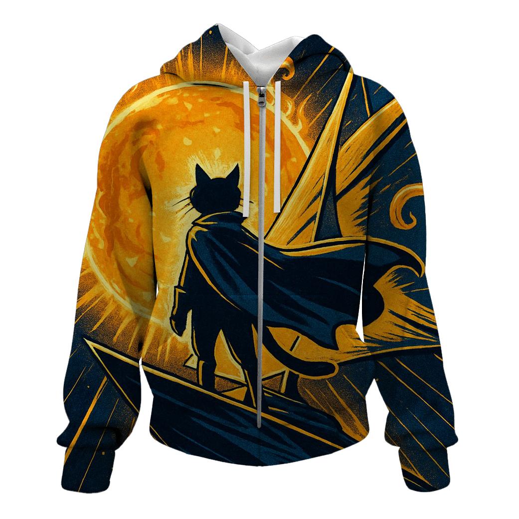 Solar Sail Navigator Cat designer hoodies