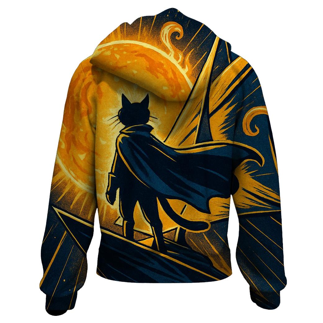 Solar Sail Navigator Cat designer hoodies