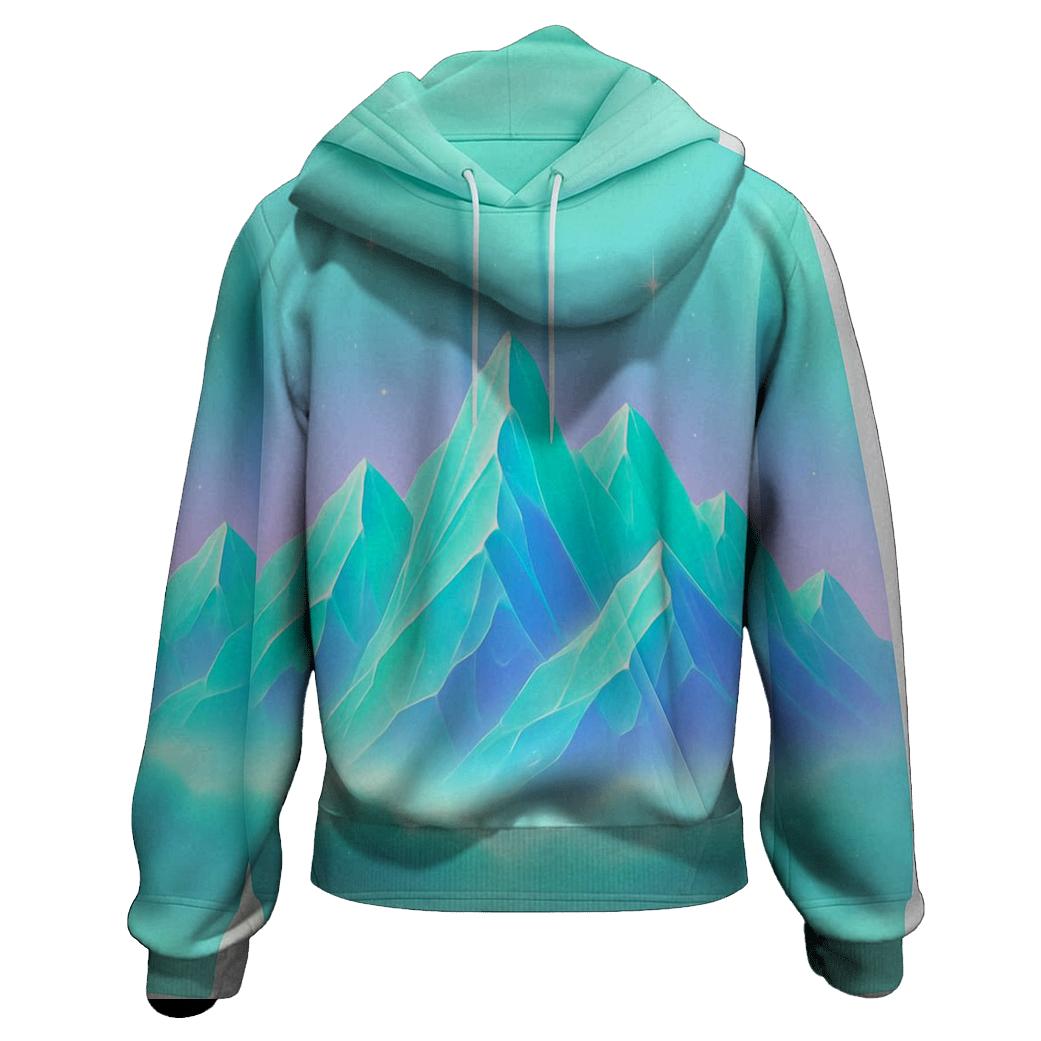 Iridescent Mountain Veil premium hoodies