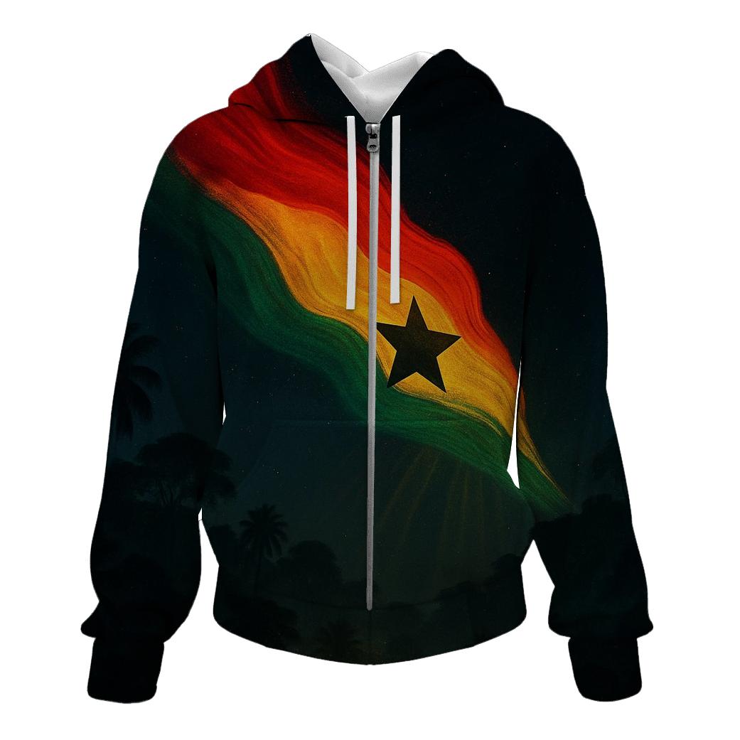 Ghanaian_flag_jungle_comet_path hoodie trends