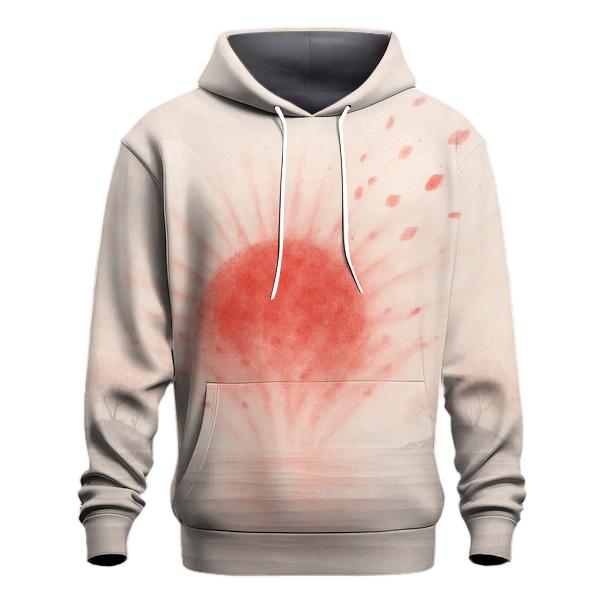 Japanese_flag_surreal_cherry_mist zip-up hoodies