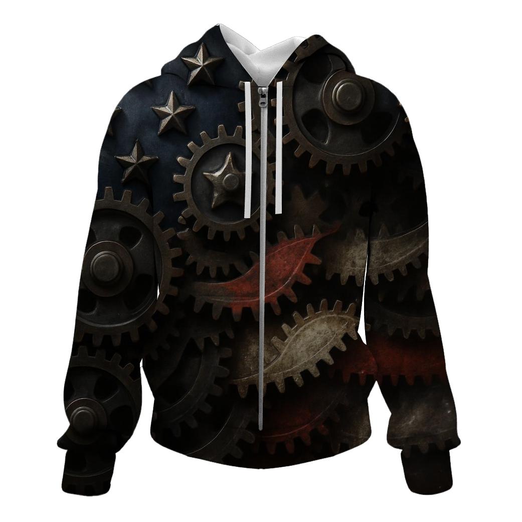 Industrial Gears And Stripes hoodie designs