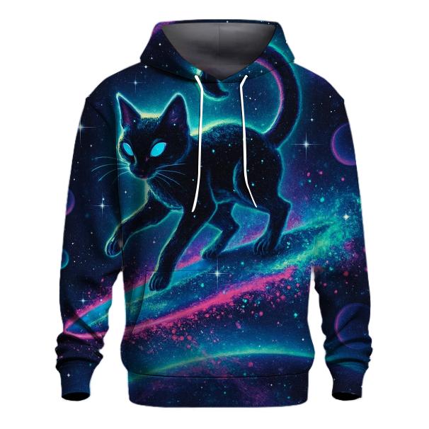 Cosmic Tide Surfing Cat hoodies fashion