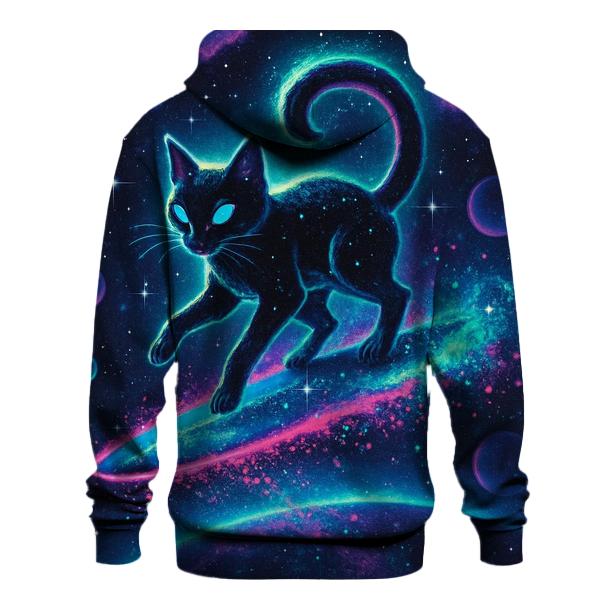 Cosmic Tide Surfing Cat hoodies fashion