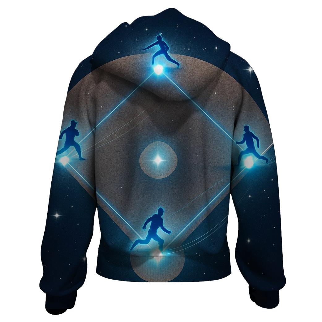 Celestial Infield Geometry zip-up hoodies