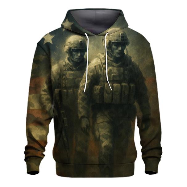 Camouflage Stripes Brothers In Arms lightweight hoodies