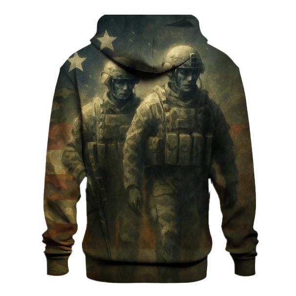 Camouflage Stripes Brothers In Arms lightweight hoodies