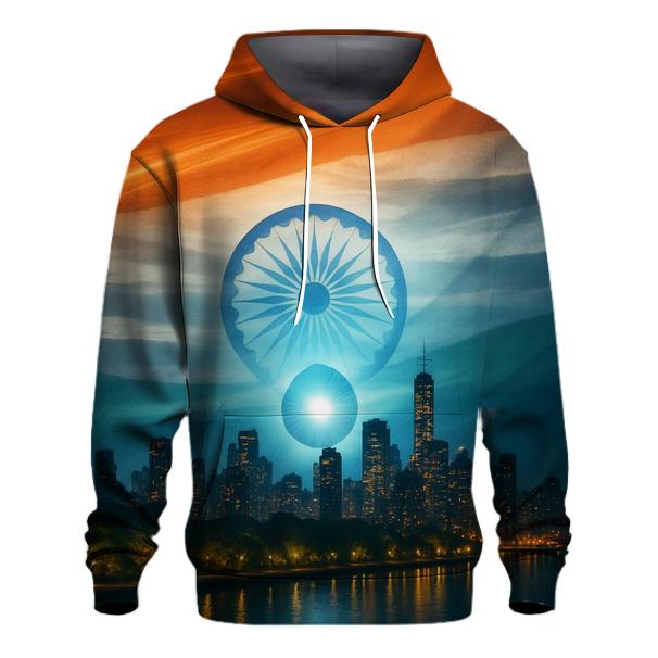 Indian_flag_double_exposure_city_skyline custom hoodies