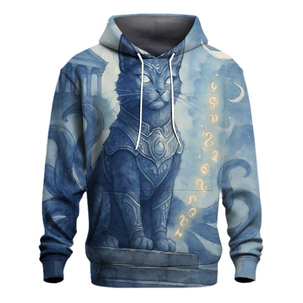 Moonlit Temple Guardian Cat custom hoodies