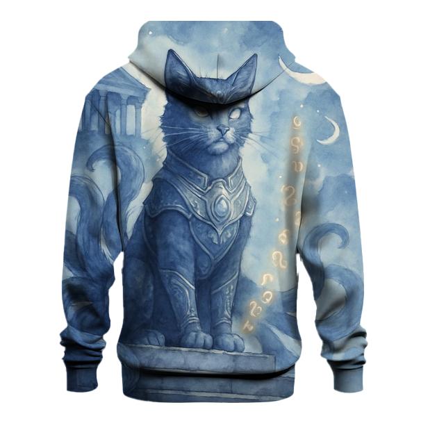 Moonlit Temple Guardian Cat custom hoodies