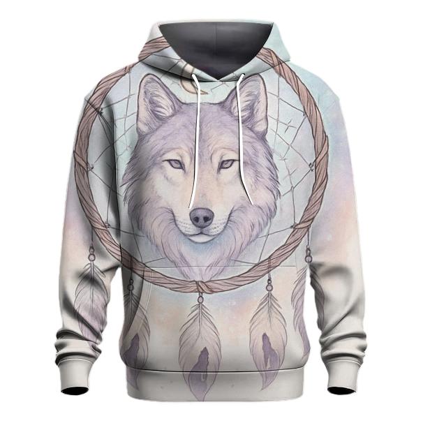Dreamcatcher Twilight Wolf designer hoodies