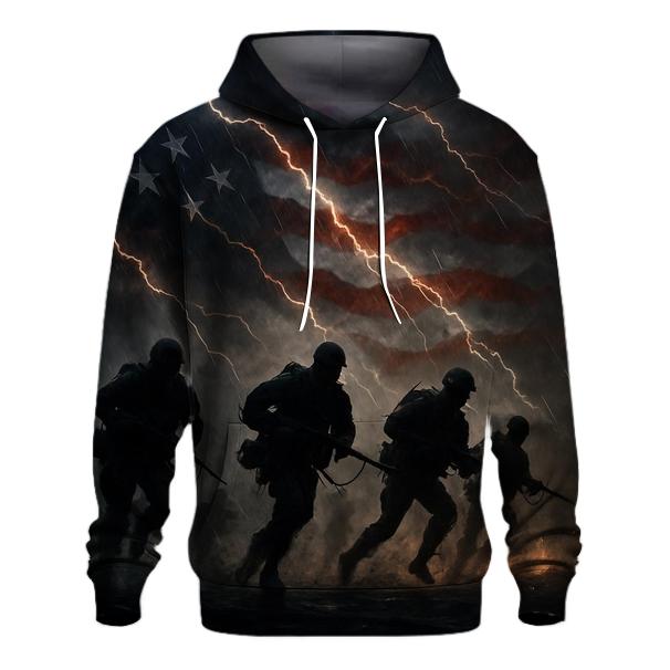 Stormfront Valor Flag Charge printed hoodies
