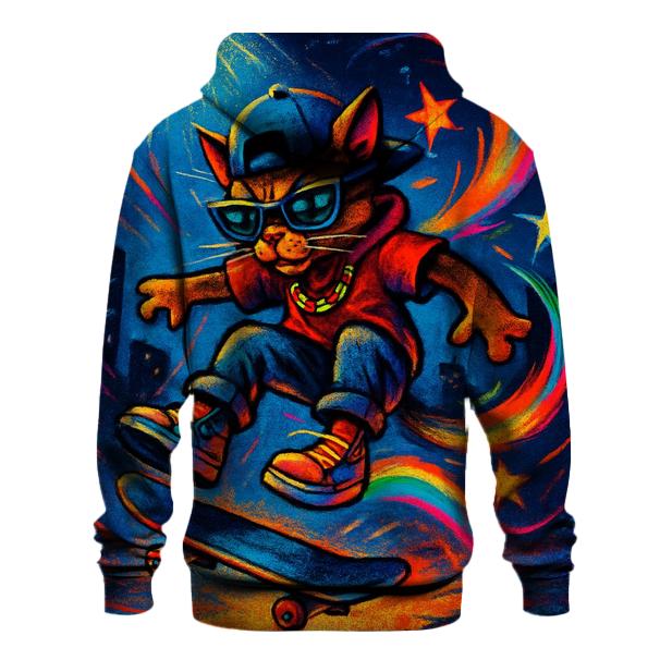 Starlight Skater Street Cat designer hoodies
