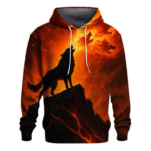 Volcanic Ember Howler graphic hoodies