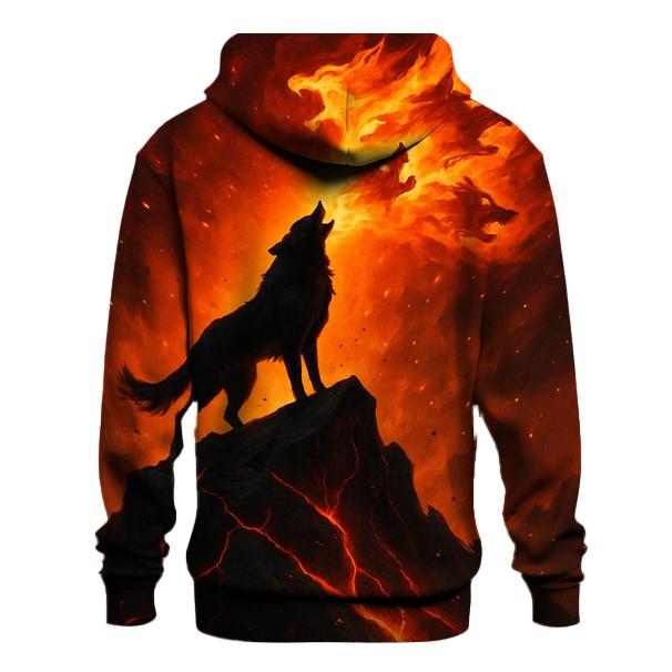 Volcanic Ember Howler graphic hoodies