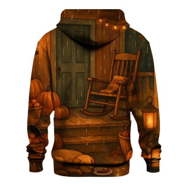 Thankful Porch Lantern Evening embroidered hoodies