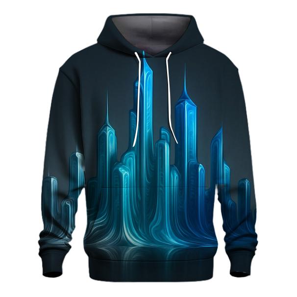 Chromatic Liquid Skyline graphic hoodies