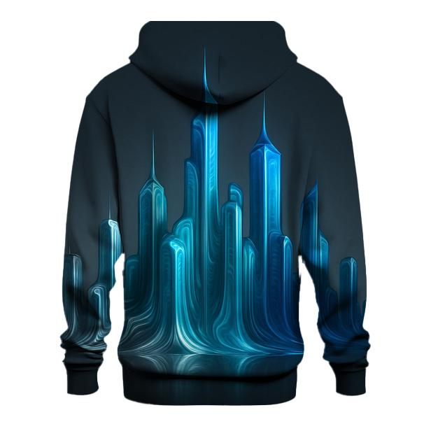 Chromatic Liquid Skyline graphic hoodies