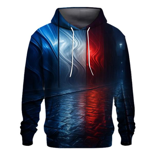 French_flag_metallic_city_rain hoodie styles