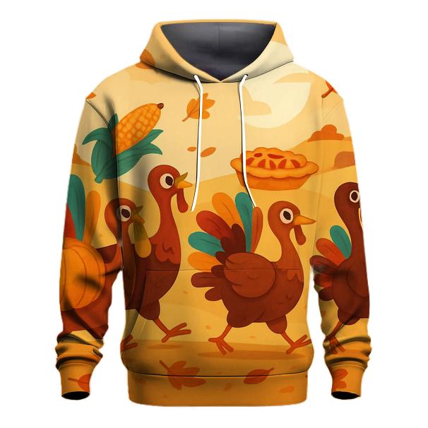 Autumn Parade Of Thankful Turkeys heavyweight hoodies