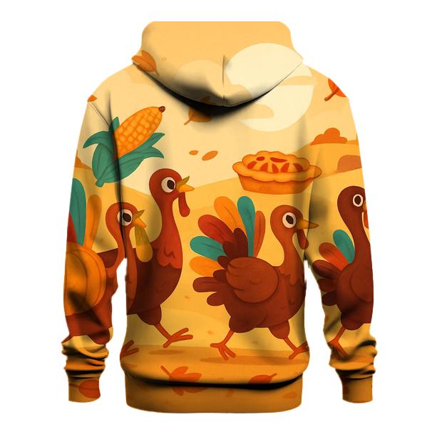 Autumn Parade Of Thankful Turkeys heavyweight hoodies