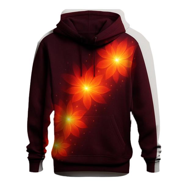 Solar Bloom Cascade zip-up hoodies