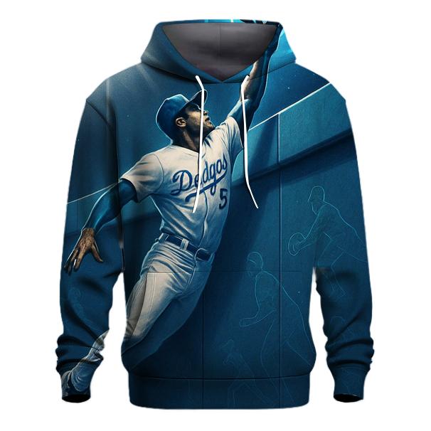 Blue Halo Catch At The Wall embroidered hoodies