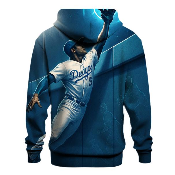 Blue Halo Catch At The Wall embroidered hoodies